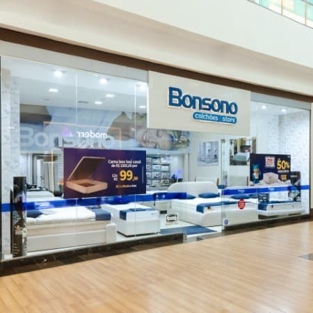 Imagem de interna da loja colchões bonsono