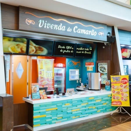 Imagem de interna da loja vivenda do camarão