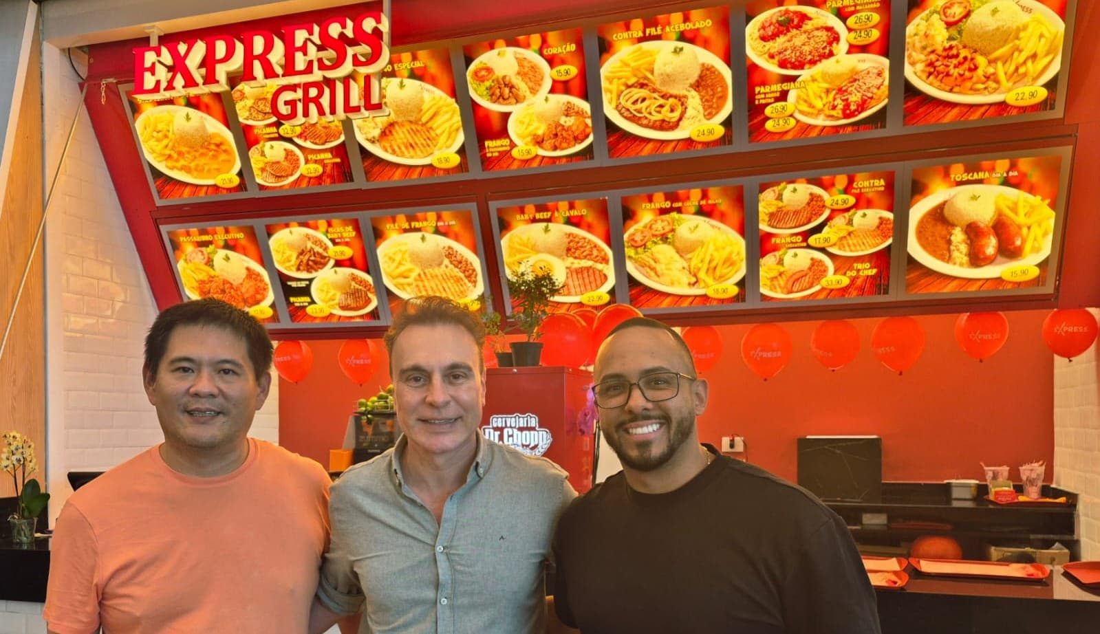 Banner do evento Express Grill chega ao shopping com pratos feitos e agilidade