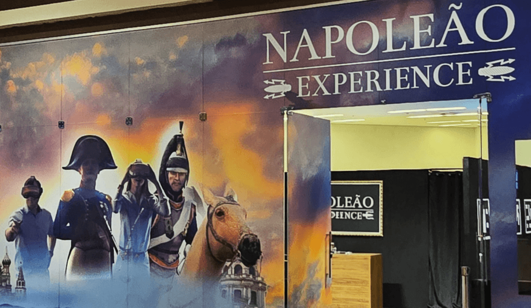 Banner do evento Napoleão Experience já começou: uma viagem imersiva pela história