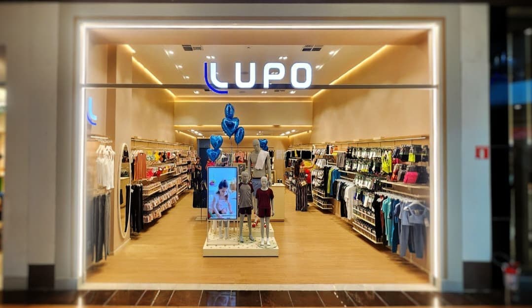 Banner do evento Lupo apresenta nova loja e reforça conforto e qualidade no shopping