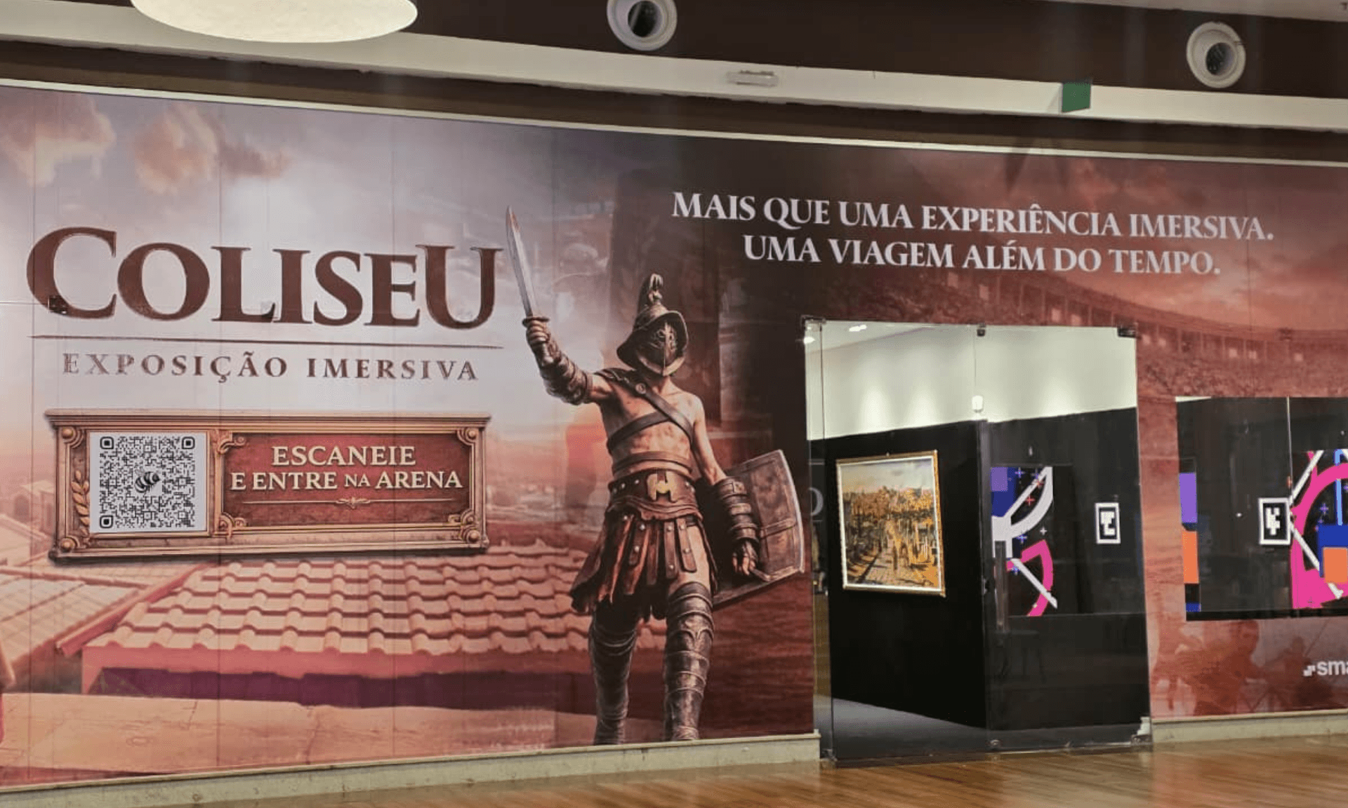 Banner do evento Uma viagem ao coração do Império Romano: Coliseu chega ao Uberlândia Shopping